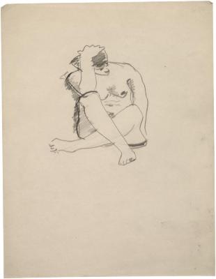 [Seated female nude]