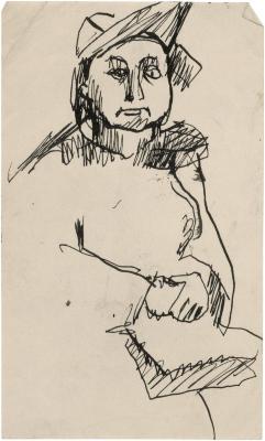 [Seated woman]