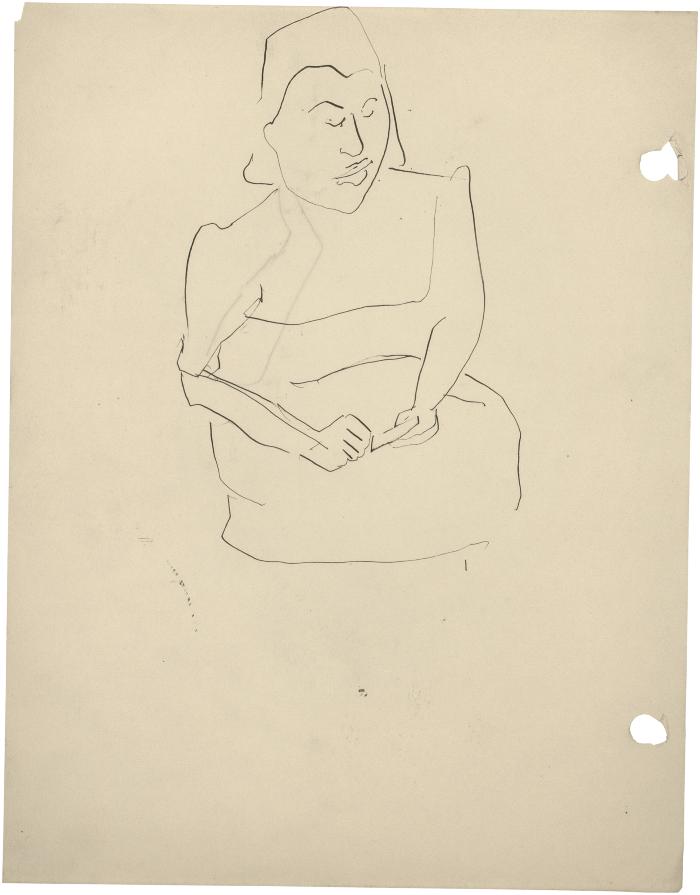 [Seated woman]