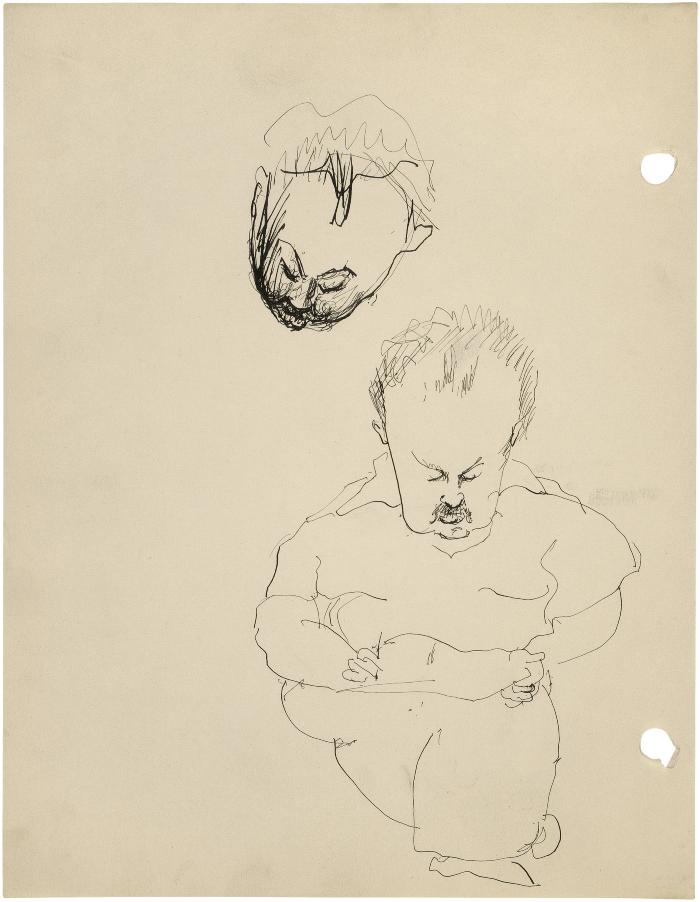 [Man drawing / head of a man]