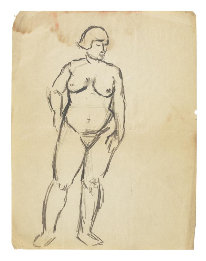 [Standing female nude]