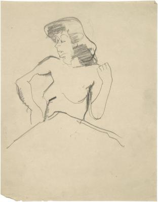 [Seated female nude]