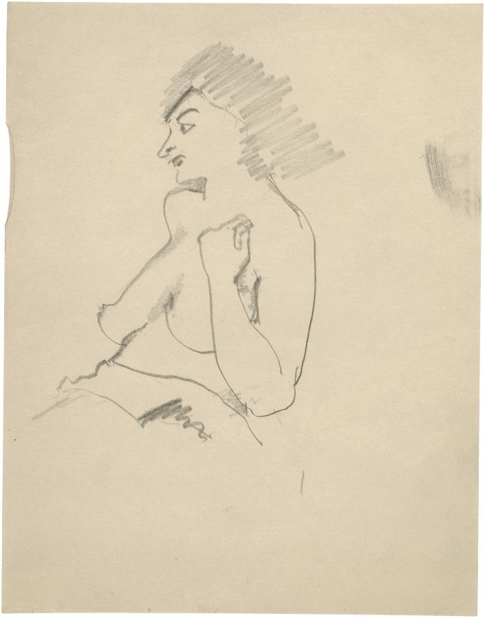 [Seated female nude]