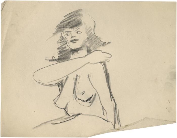 [Seated female nude]