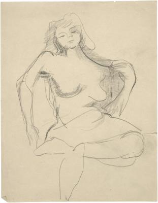 [Seated female nude]