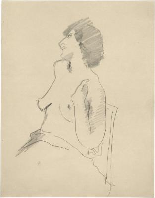 [Seated female nude]