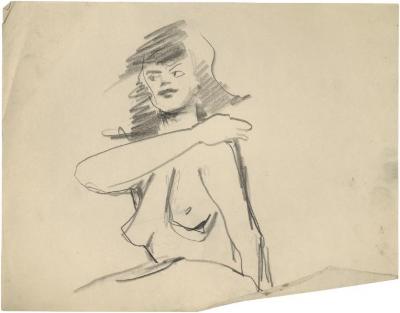 [Seated female nude]