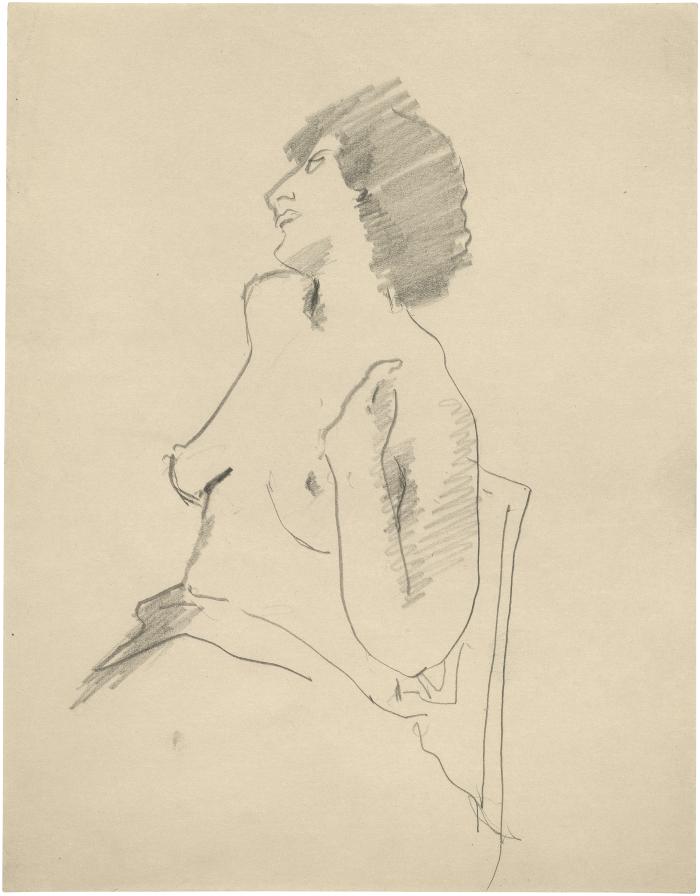 [Seated female nude]