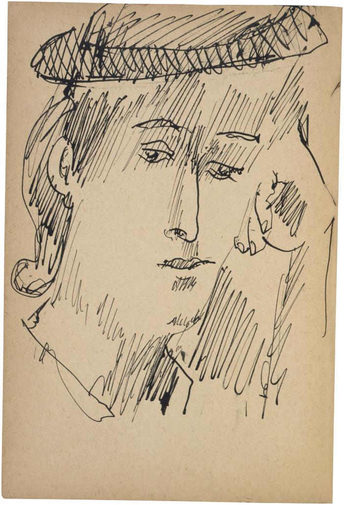 [Head of a woman] The Scribble-In Book, page 210