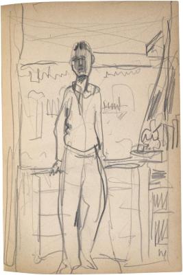 [Young man before window] The Scribble-In Book, page 109