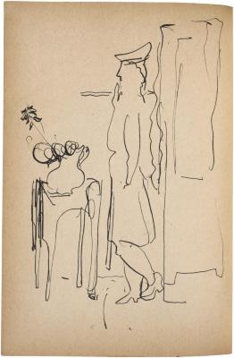 [Woman standing by window] The Scribble-In Book, page 128