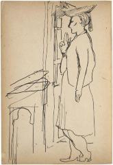 [Woman standing by window] The Scribble-In Book, page 122