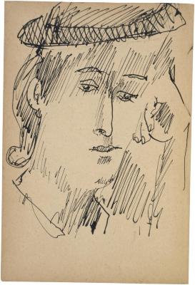 [Head of a woman] The Scribble-In Book, page 210