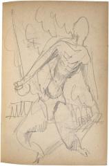 [Man with racquet and ball] The Scribble-In Book, page 99