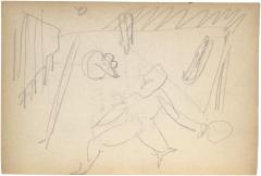 [Man with racquet and ball] The Scribble-In Book, page 100