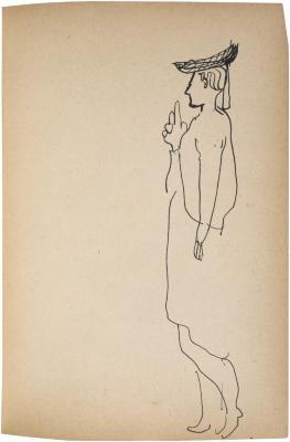 [Standing woman] The Scribble-In Book, page 121