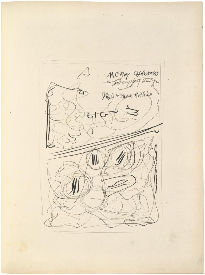 [Sketch for holiday card] Royal Vernon Line Composition Book, page 56