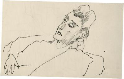 [Bust of a reclining woman]