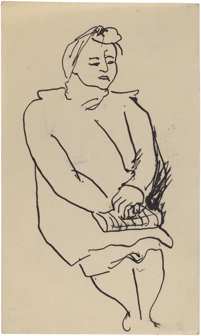 [Seated woman]