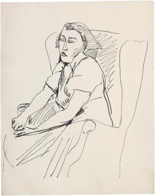 [Seated woman]