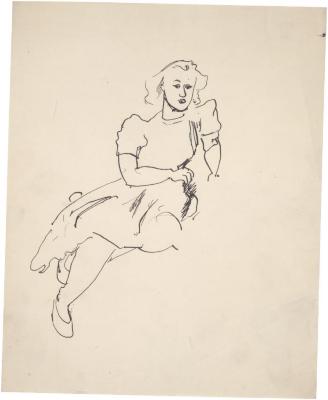 [Seated woman]