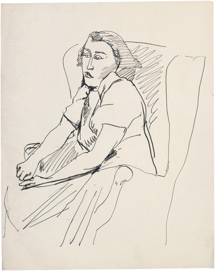 [Seated woman]