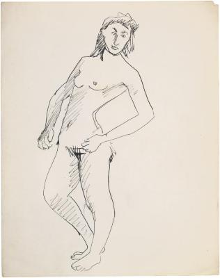 [Standing female nude]