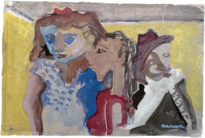 [Three figures in interior]