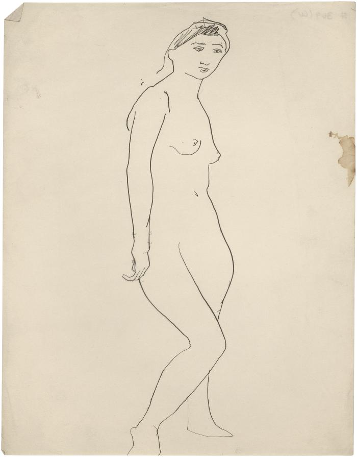 [Standing female nude]