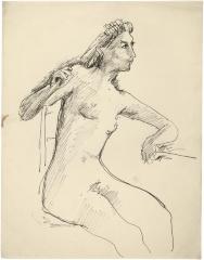 [Female nude in chair]