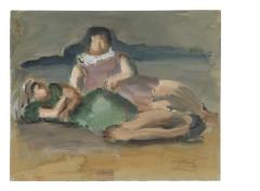 [Two women on the beach]