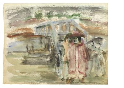 [Figures at footbridge]