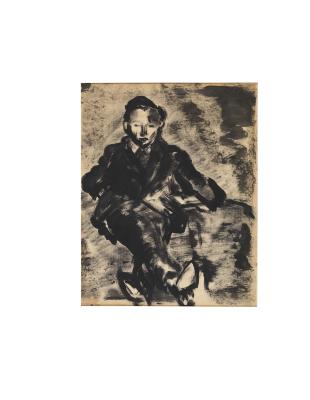 [Seated young man]
