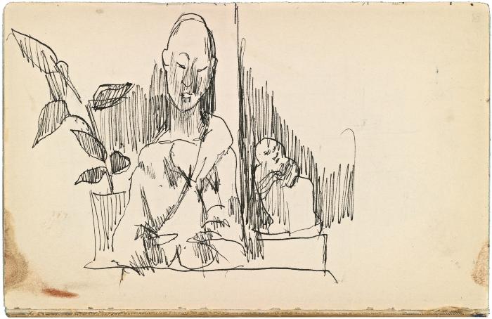 [Still life with statues] Marshall Jenkins Sketchbook, page 5