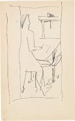 [Standing woman painting] Marshall Jenkins Sketchbook, page 24