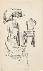 [Dog / statue / chair] Marshall Jenkins Sketchbook, page 36