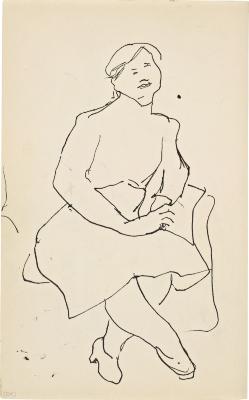 [Seated woman] Marshall Jenkins Sketchbook, page 54