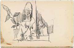 [Still life with statues] Marshall Jenkins Sketchbook, page 5