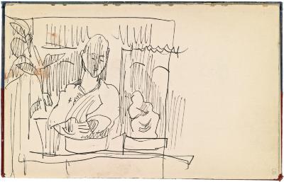 [Still life with statues] Marshall Jenkins Sketchbook, page 2
