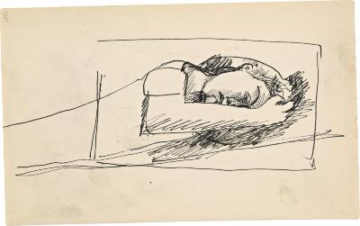 [Reclining woman] Marshall Jenkins Sketchbook, page 22