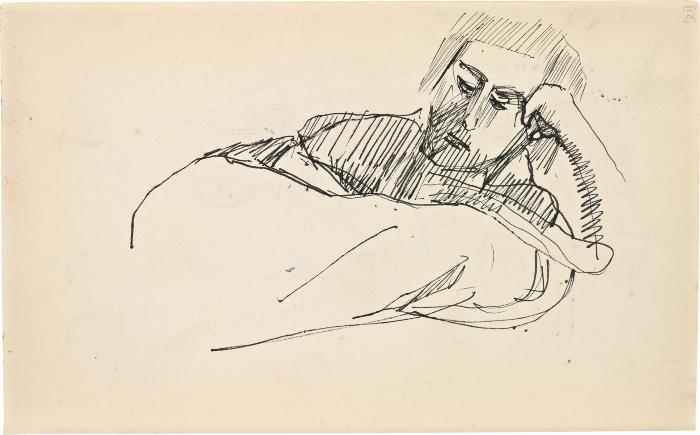 [Reclining woman] Marshall Jenkins Sketchbook, page 21