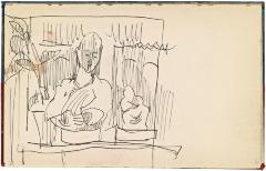 [Still life with statues] Marshall Jenkins Sketchbook, page 2