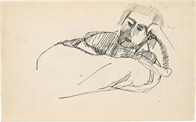[Reclining woman] Marshall Jenkins Sketchbook, page 21