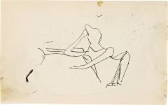 [Figure at a table] Marshall Jenkins Sketchbook, page 57
