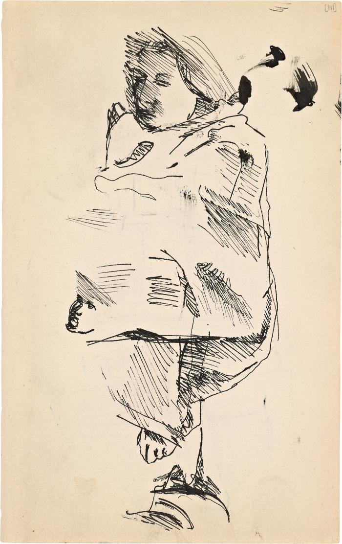 [Sleeping woman / head] Marshall Jenkins Sketchbook, page 14