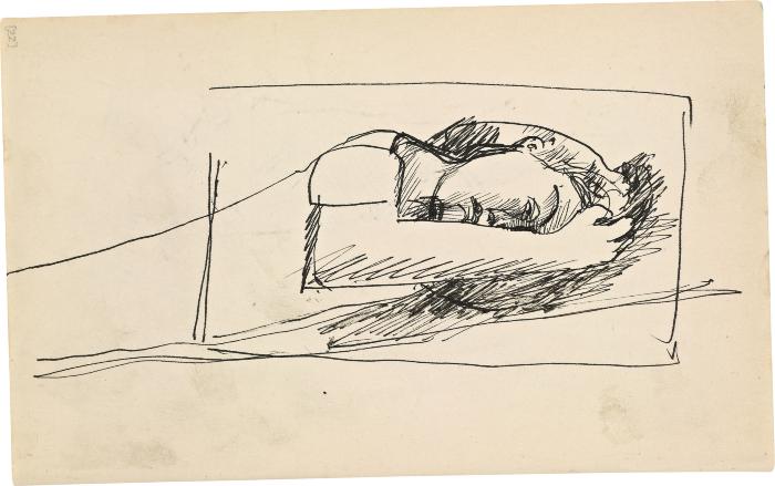 [Reclining woman] Marshall Jenkins Sketchbook, page 22