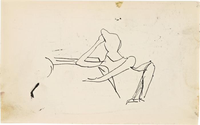 [Figure at a table] Marshall Jenkins Sketchbook, page 57
