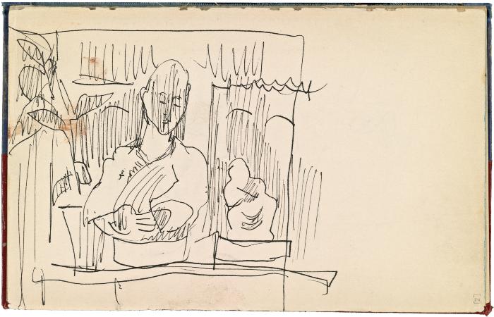 [Still life with statues] Marshall Jenkins Sketchbook, page 2