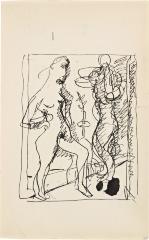 [Two standing female nudes] Marshall Jenkins Sketchbook, page 61