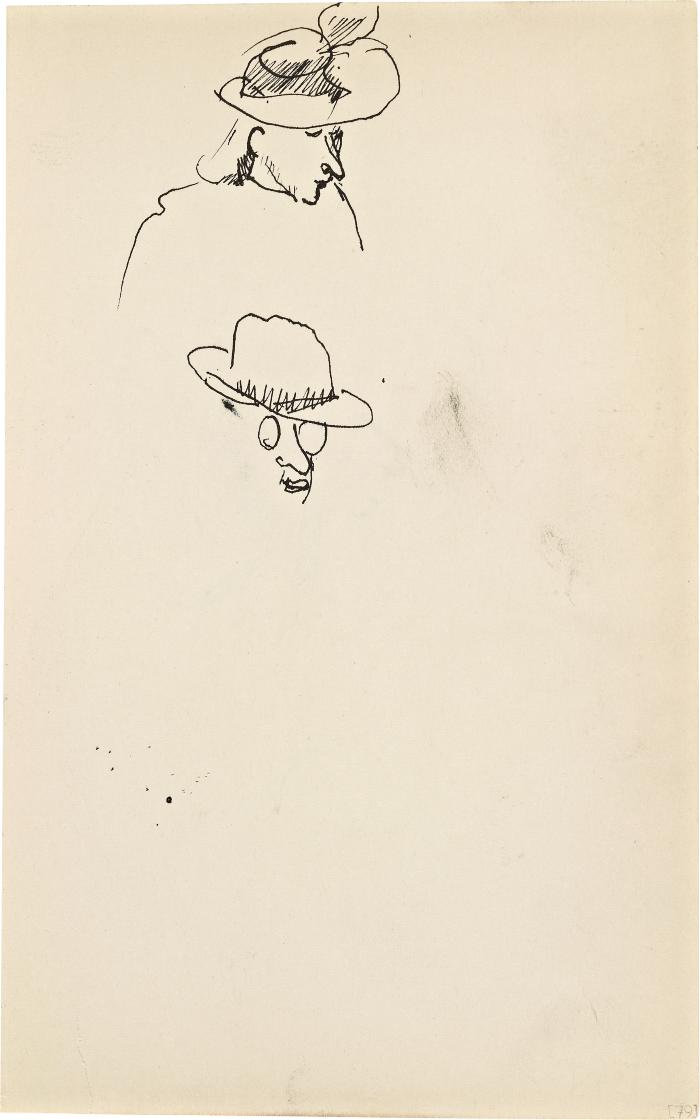 [Head of a woman / head of a man] Marshall Jenkins Sketchbook, page 79
